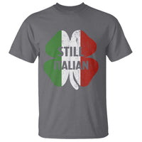 Funny St Patricks Day Italian T Shirt Retro Vintage Shamrock Italy Flag