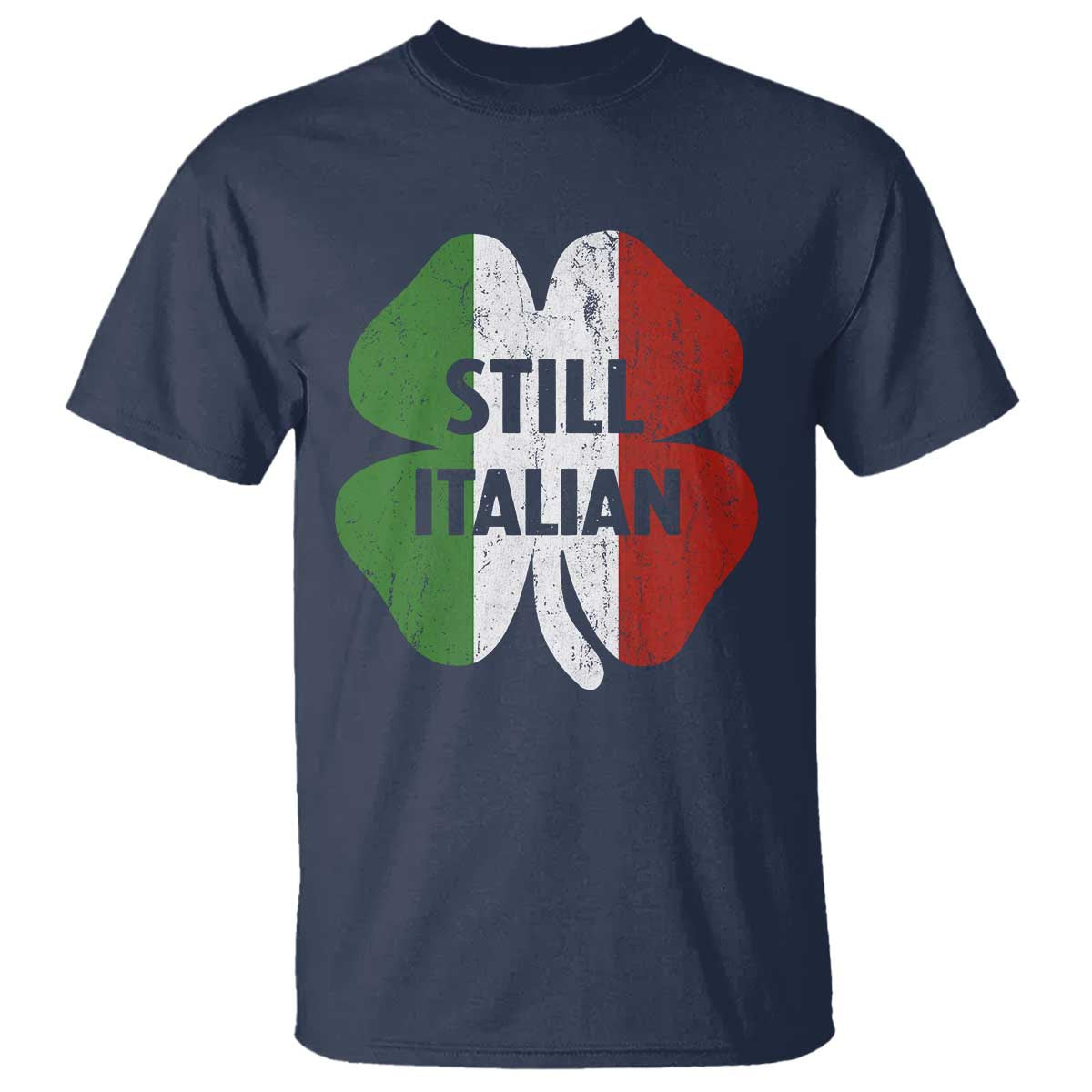 Funny St Patricks Day Italian T Shirt Retro Vintage Shamrock Italy Flag
