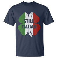 Funny St Patricks Day Italian T Shirt Retro Vintage Shamrock Italy Flag