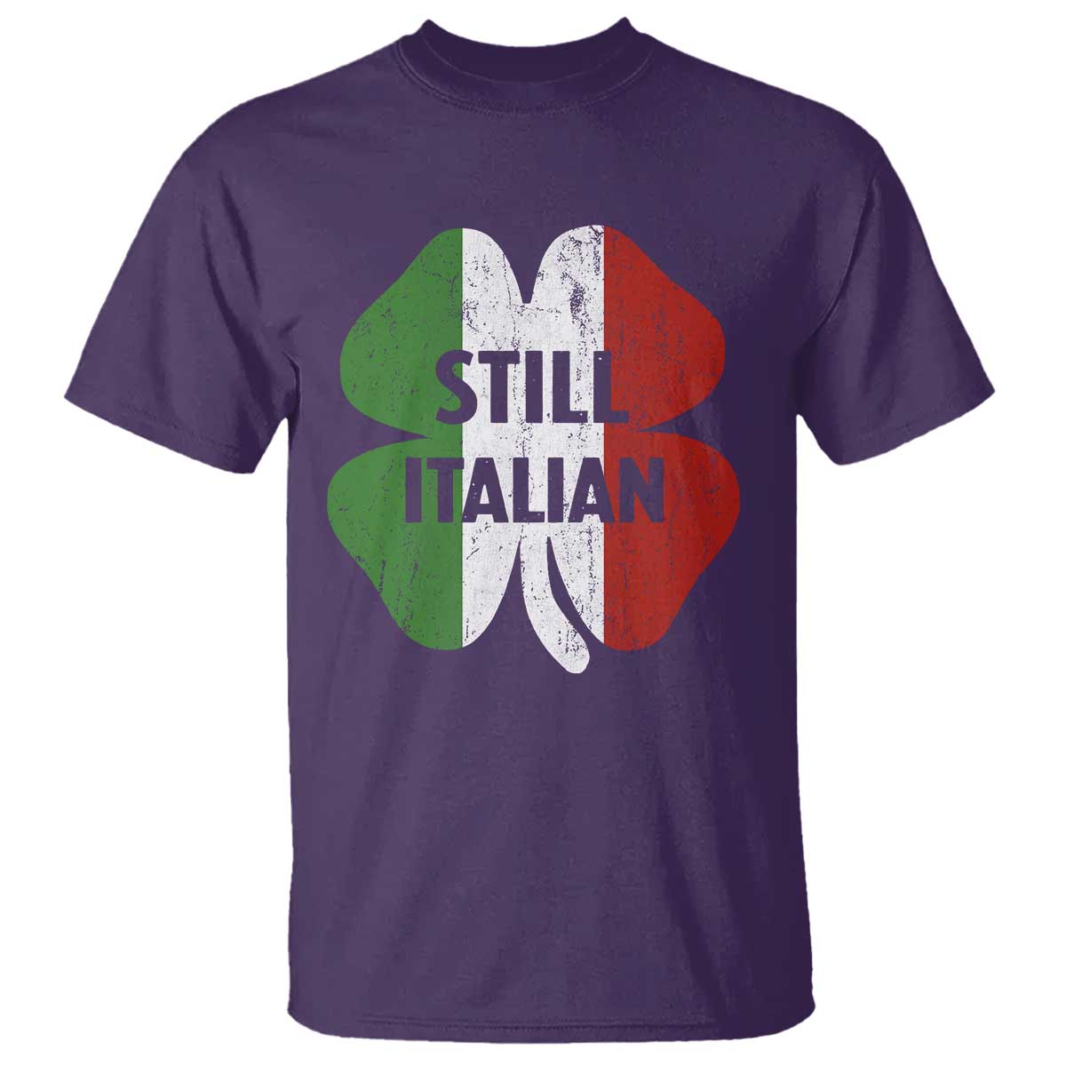 Funny St Patricks Day Italian T Shirt Retro Vintage Shamrock Italy Flag