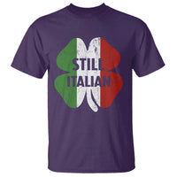 Funny St Patricks Day Italian T Shirt Retro Vintage Shamrock Italy Flag