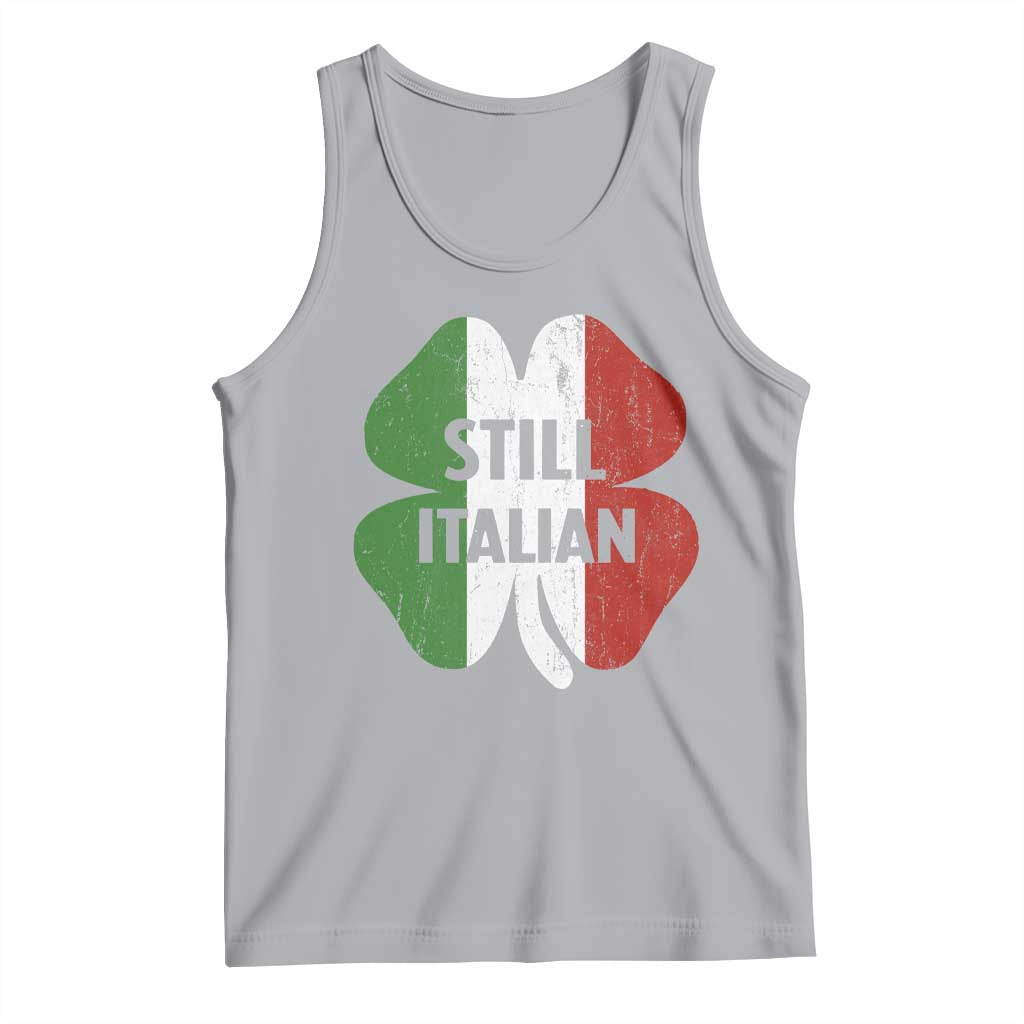 Funny St Patricks Day Italian Tank Top Retro Vintage Shamrock Italy Flag