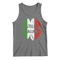 Funny St Patricks Day Italian Tank Top Retro Vintage Shamrock Italy Flag