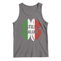 Funny St Patricks Day Italian Tank Top Retro Vintage Shamrock Italy Flag