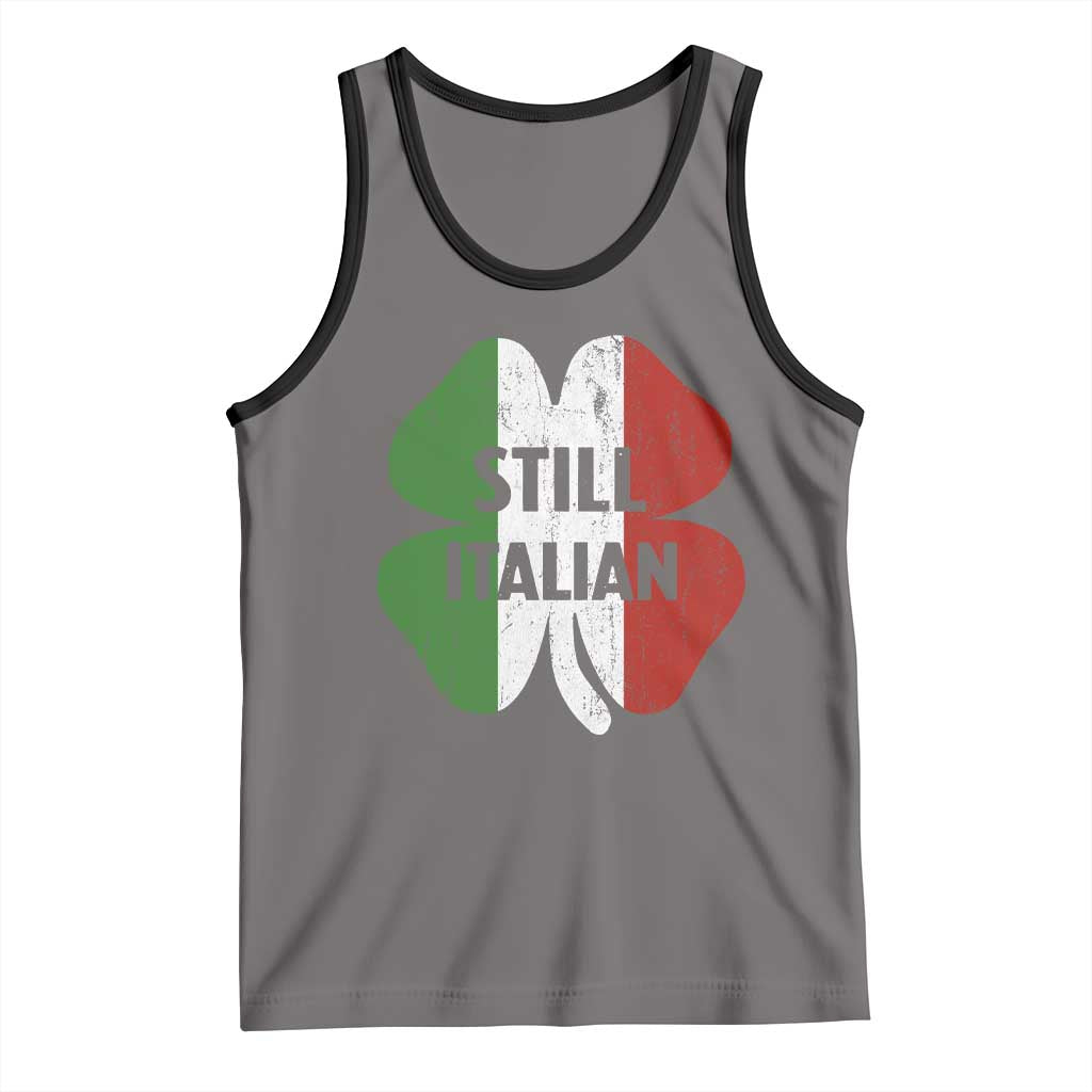 Funny St Patricks Day Italian Tank Top Retro Vintage Shamrock Italy Flag
