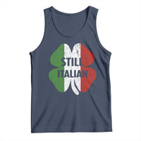 Funny St Patricks Day Italian Tank Top Retro Vintage Shamrock Italy Flag