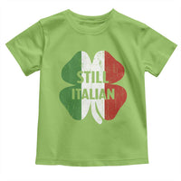 Funny St Patricks Day Italian Toddler T Shirt Retro Vintage Shamrock Italy Flag
