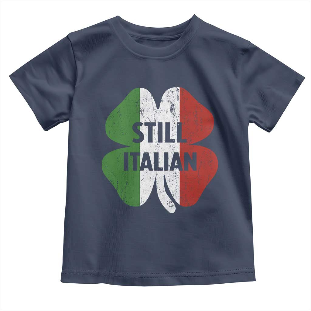 Funny St Patricks Day Italian Toddler T Shirt Retro Vintage Shamrock Italy Flag