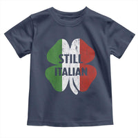 Funny St Patricks Day Italian Toddler T Shirt Retro Vintage Shamrock Italy Flag