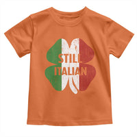 Funny St Patricks Day Italian Toddler T Shirt Retro Vintage Shamrock Italy Flag