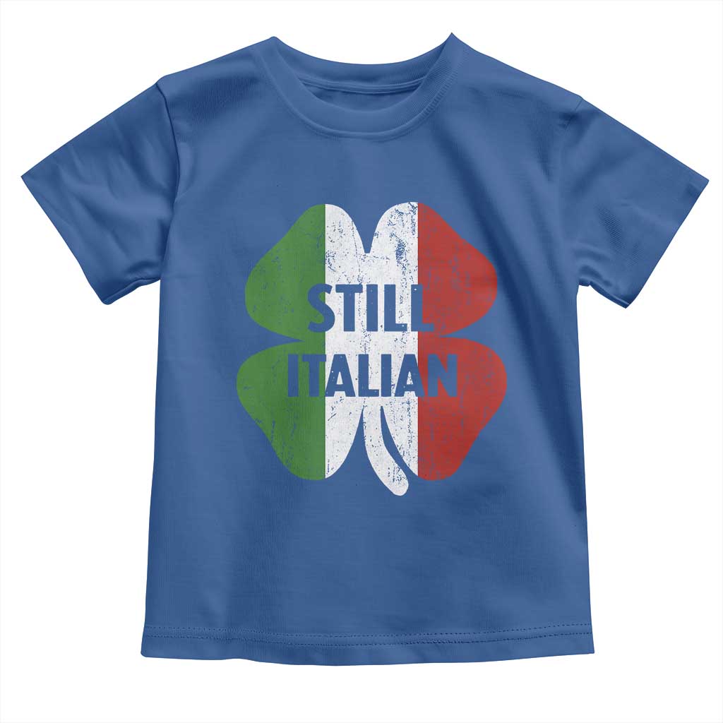 Funny St Patricks Day Italian Toddler T Shirt Retro Vintage Shamrock Italy Flag