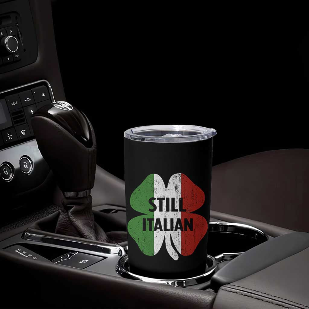 Funny St Patricks Day Italian Tumbler Cup Retro Vintage Shamrock Italy Flag