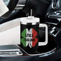 Funny St Patricks Day Italian Tumbler With Handle Retro Vintage Shamrock Italy Flag