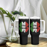 Funny St Patricks Day Italian Tumbler With Handle Retro Vintage Shamrock Italy Flag