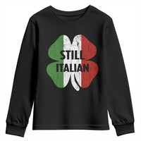 Funny St Patricks Day Italian Youth Sweatshirt Retro Vintage Shamrock Italy Flag