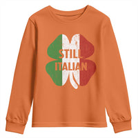 Funny St Patricks Day Italian Youth Sweatshirt Retro Vintage Shamrock Italy Flag