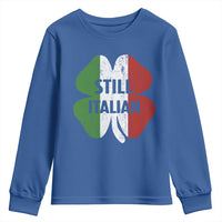 Funny St Patricks Day Italian Youth Sweatshirt Retro Vintage Shamrock Italy Flag