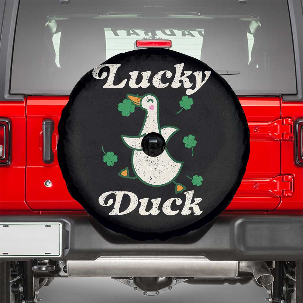 Lucky Duck Spare Tire Cover St Patricks Day Shamrock Irish