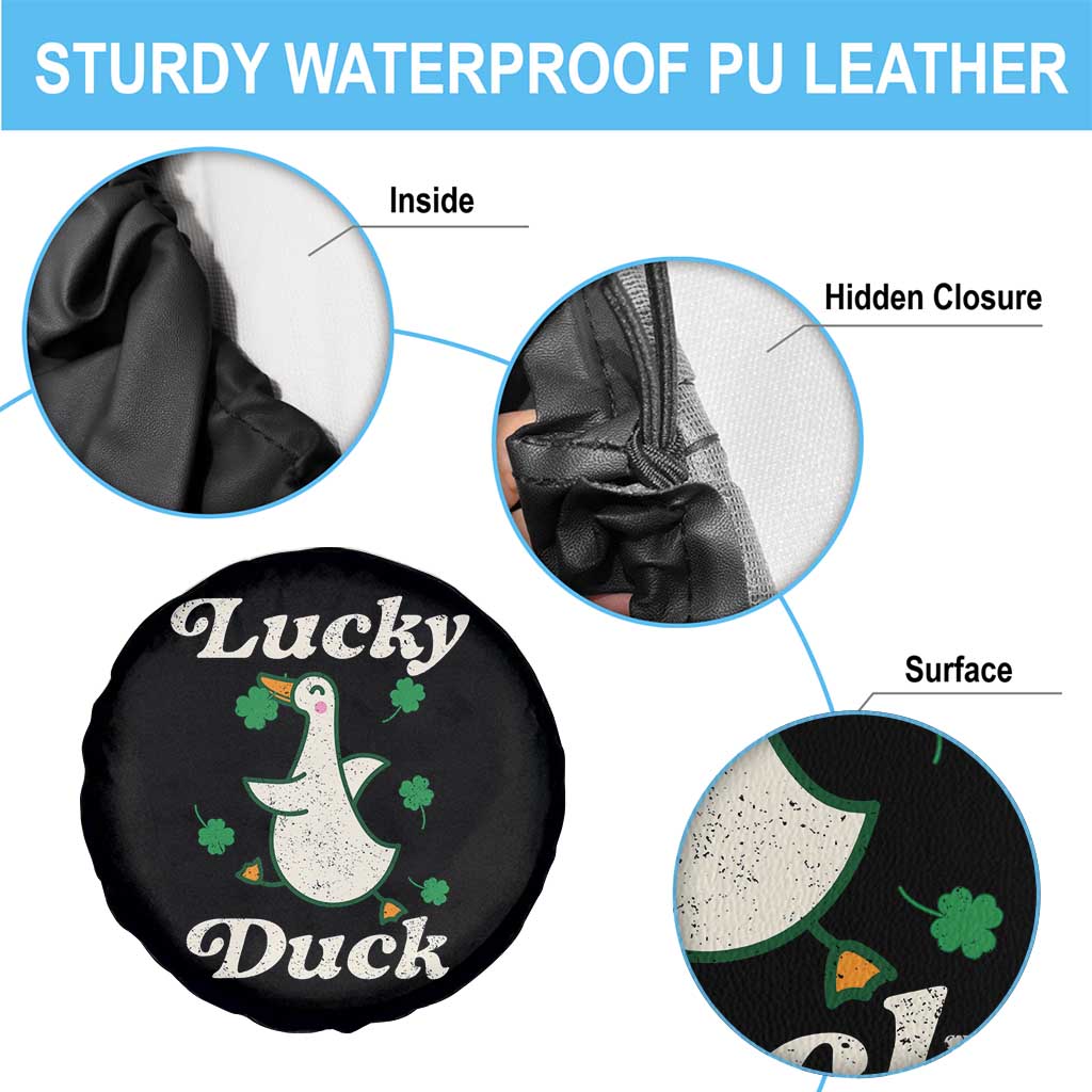 Lucky Duck Spare Tire Cover St Patricks Day Shamrock Irish
