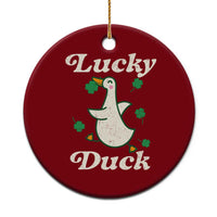 Lucky Duck Ceramic Ornament St Patricks Day Shamrock Irish
