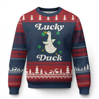 Lucky Duck Ugly Christmas Sweater St Patricks Day Shamrock Irish