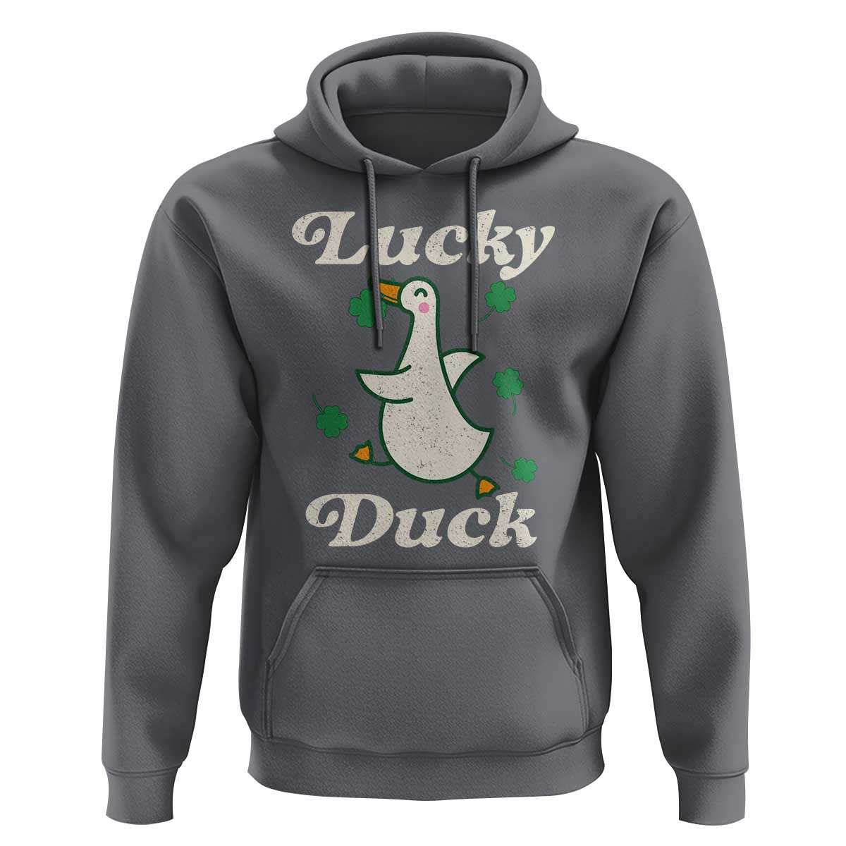 Lucky Duck Hoodie St Patricks Day Shamrock Irish