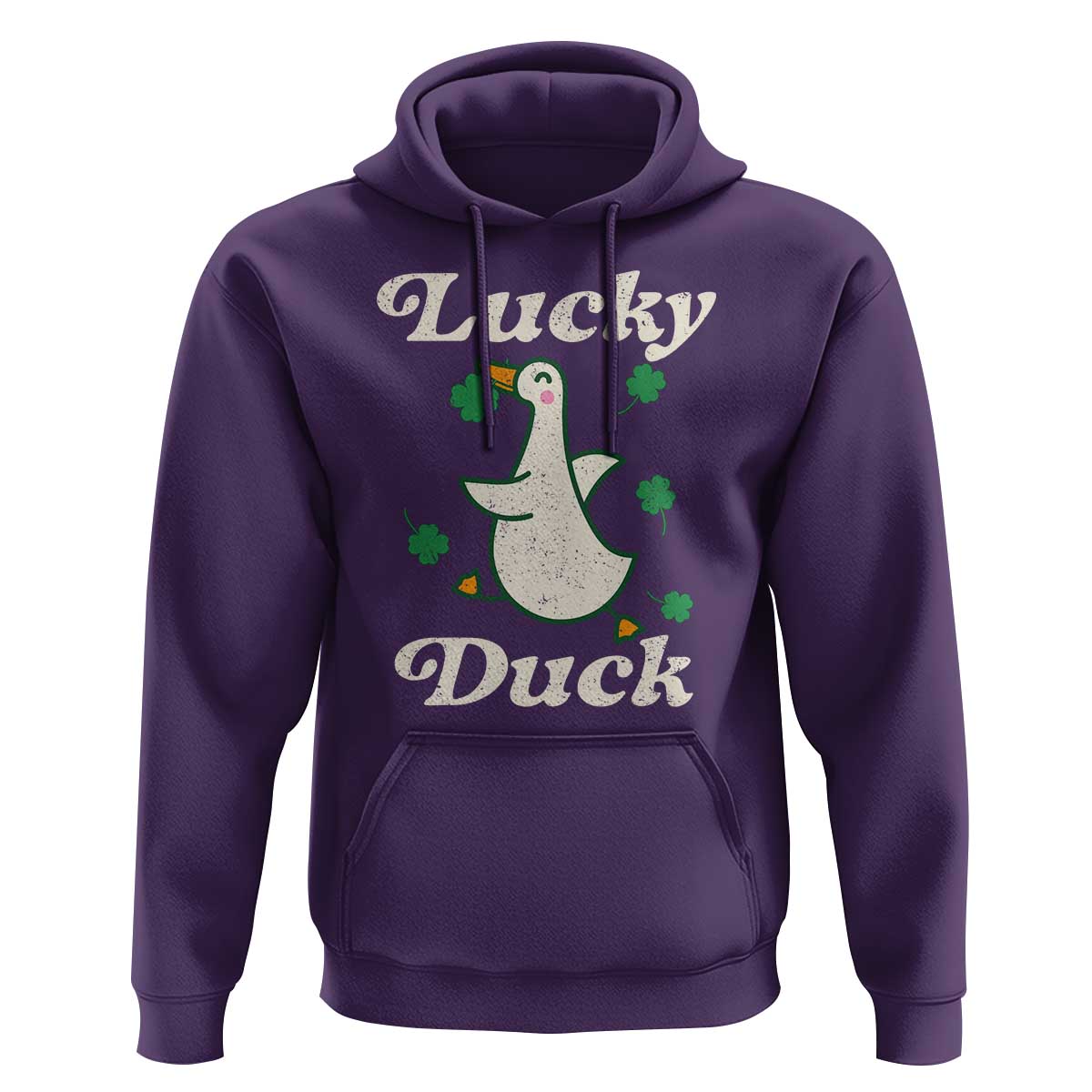 Lucky Duck Hoodie St Patricks Day Shamrock Irish