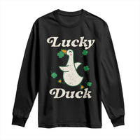 Lucky Duck Long Sleeve Shirt St Patricks Day Shamrock Irish