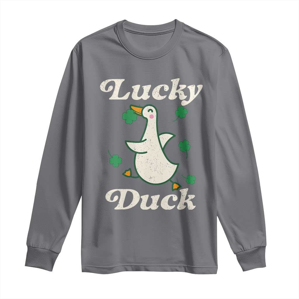 Lucky Duck Long Sleeve Shirt St Patricks Day Shamrock Irish