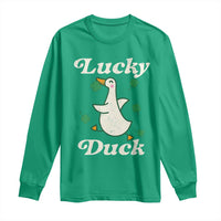 Lucky Duck Long Sleeve Shirt St Patricks Day Shamrock Irish