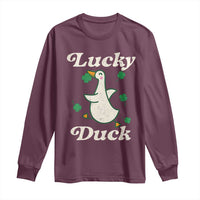 Lucky Duck Long Sleeve Shirt St Patricks Day Shamrock Irish