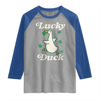 Lucky Duck Raglan Shirt St Patricks Day Shamrock Irish