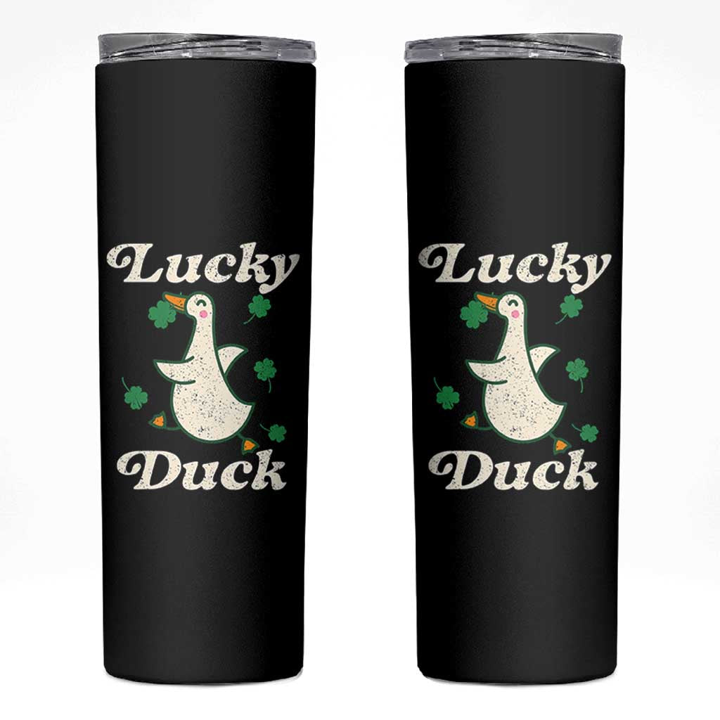 Lucky Duck Skinny Tumbler St Patricks Day Shamrock Irish