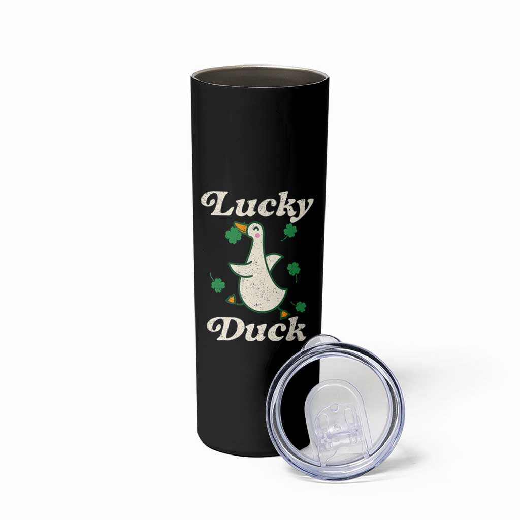 Lucky Duck Skinny Tumbler St Patricks Day Shamrock Irish