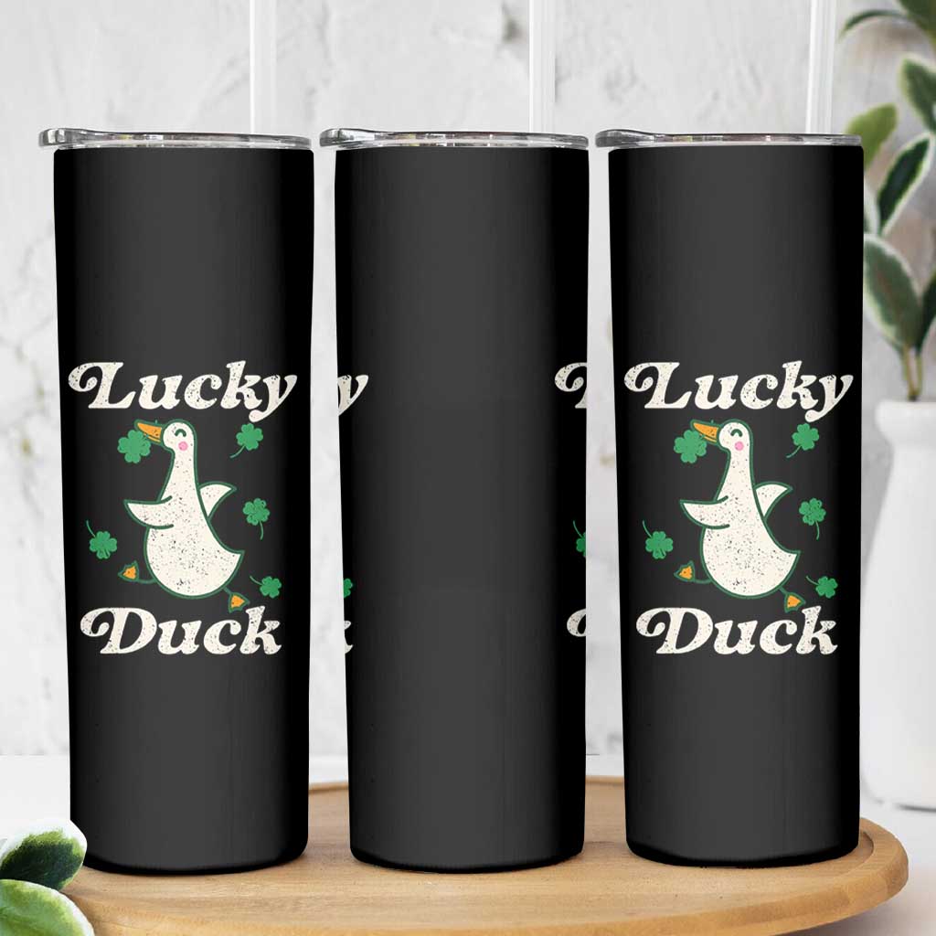Lucky Duck Skinny Tumbler St Patricks Day Shamrock Irish