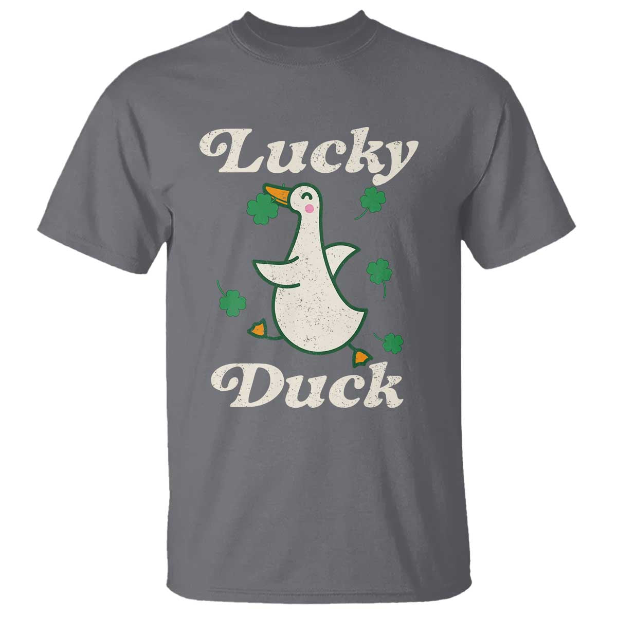 Lucky Duck T Shirt St Patricks Day Shamrock Irish