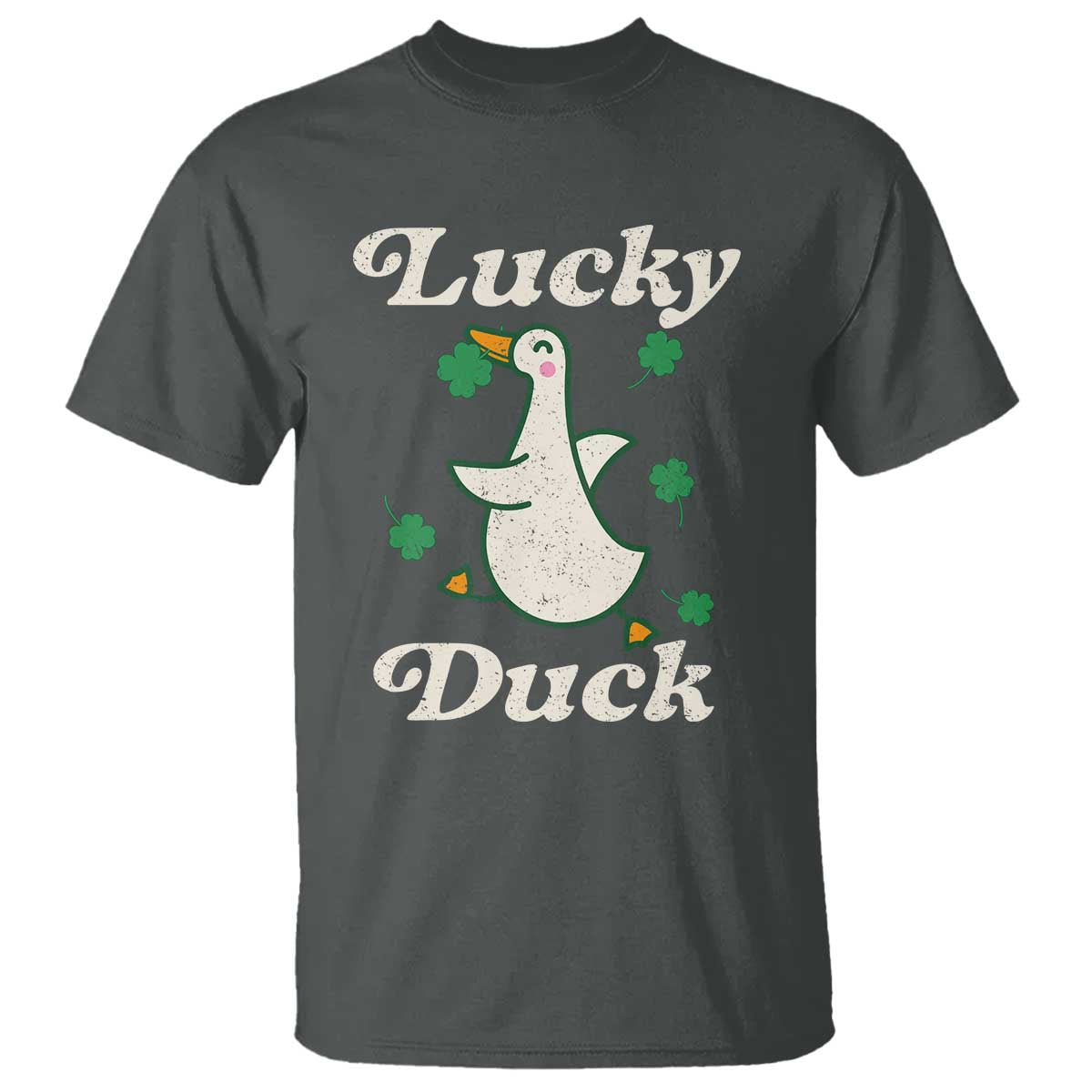 Lucky Duck T Shirt St Patricks Day Shamrock Irish