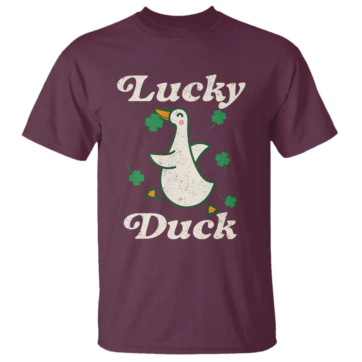 Lucky Duck T Shirt St Patricks Day Shamrock Irish