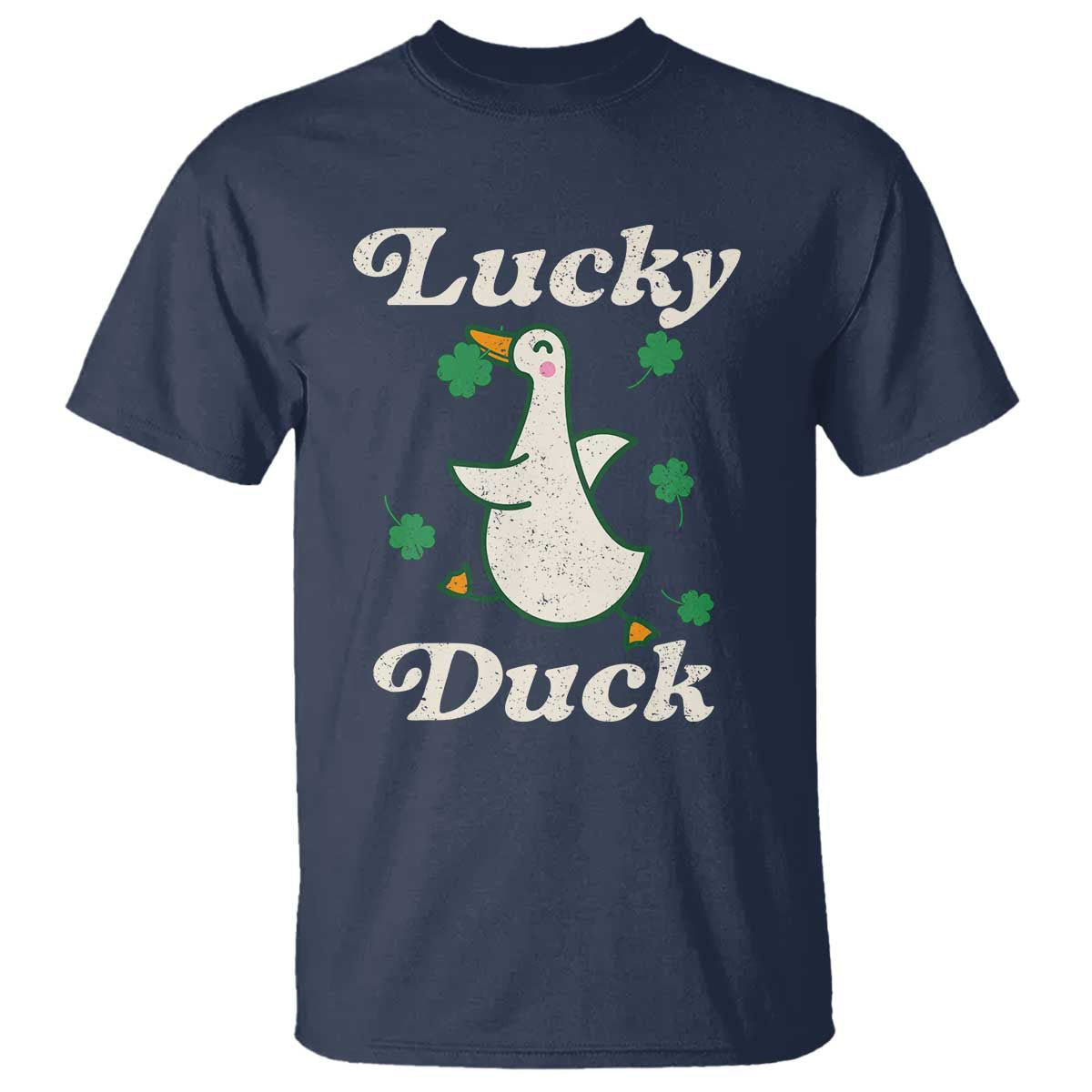 Lucky Duck T Shirt St Patricks Day Shamrock Irish