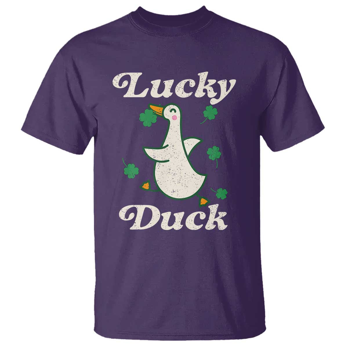 Lucky Duck T Shirt St Patricks Day Shamrock Irish