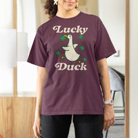 Lucky Duck T Shirt For Women St Patricks Day Shamrock Irish