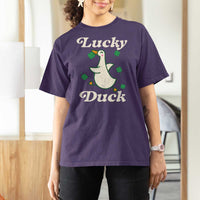 Lucky Duck T Shirt For Women St Patricks Day Shamrock Irish