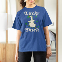 Lucky Duck T Shirt For Women St Patricks Day Shamrock Irish