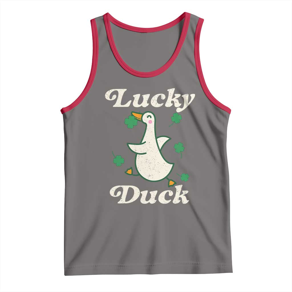 Lucky Duck Tank Top St Patricks Day Shamrock Irish