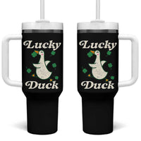 Lucky Duck Tumbler With Handle St Patricks Day Shamrock Irish