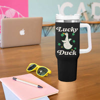 Lucky Duck Tumbler With Handle St Patricks Day Shamrock Irish