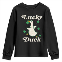 Lucky Duck Youth Sweatshirt St Patricks Day Shamrock Irish