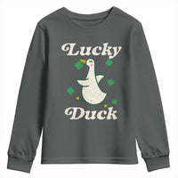 Lucky Duck Youth Sweatshirt St Patricks Day Shamrock Irish