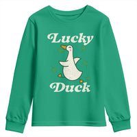 Lucky Duck Youth Sweatshirt St Patricks Day Shamrock Irish