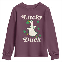 Lucky Duck Youth Sweatshirt St Patricks Day Shamrock Irish